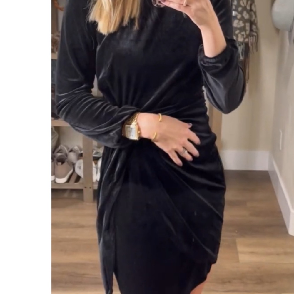 Elegant Black Velvet Dress